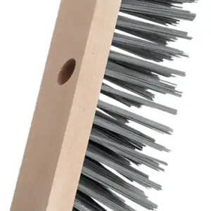 Letzte Chance Drahtbesen L.330mm 0,5mm Stahldraht Besatz-L.90mm 6-reihig LESSMANN