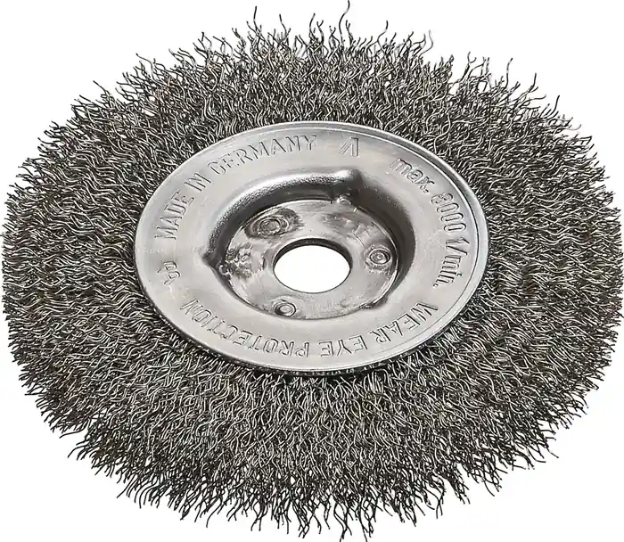 Preisreduziert Rundbürste RBE Bohr.12mm Drahtstärke 0,30mm Stahldraht rostfr.ROH 21mm VE: 5 Stück