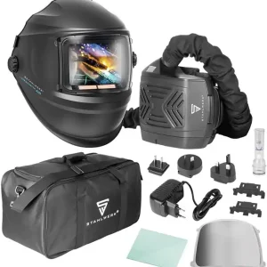 Automatik-Schweißhelm BOOSTER AIR Frischluftsystem TH3 STAHLWERK Heißes Angebot