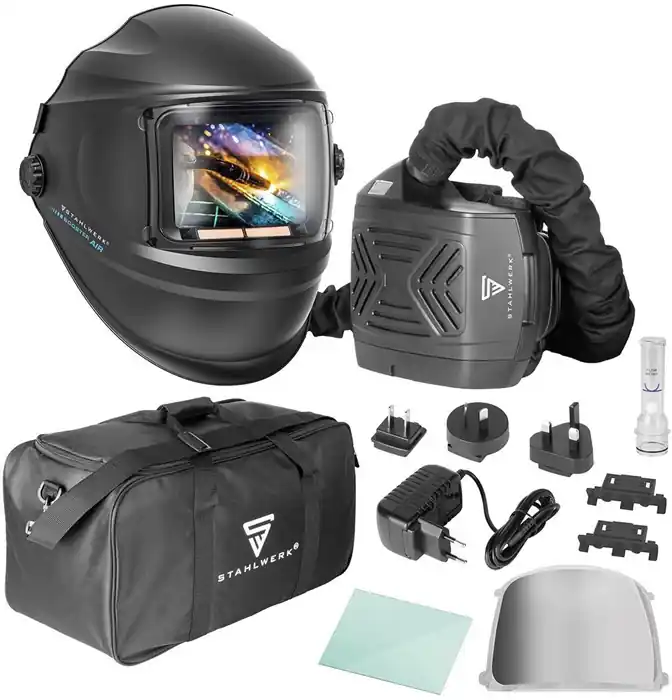 Automatik-Schweißhelm BOOSTER AIR Frischluftsystem TH3 STAHLWERK Heißes Angebot