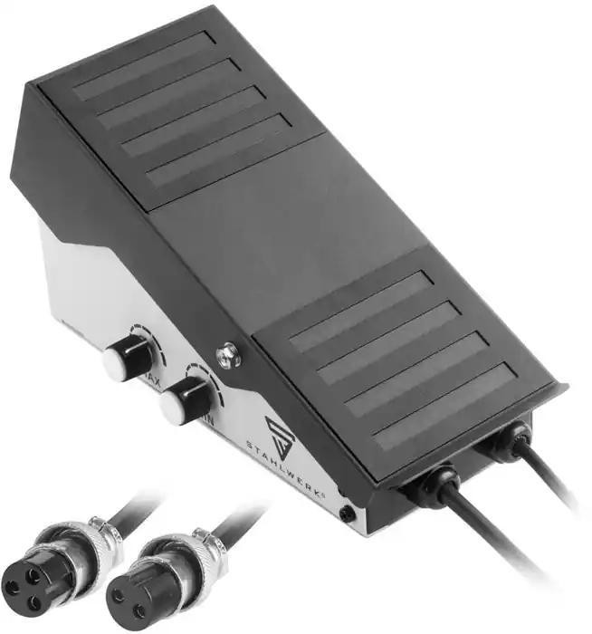 Geprüft Fußpedal Kabel-L.4m 2- u.3-poliger Stecker STAHLWERK