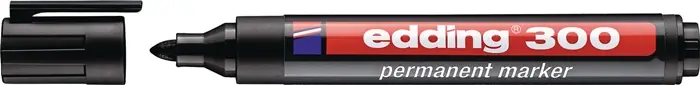 Permanentmarker 300 schwarz Strich-B.1,5-3mm Rundspitze EDDING VE: 10 Stück Angebot
