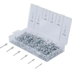 Blindnieten-Sortiment - Alu/Stahl - 400 teilig Preis Gesenkt