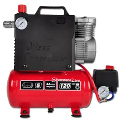 Kolbenkompressor Silverstone 2 - 60l/min - bis 8 bar - tragbar - 12V/24V - 0,37KW - ölfrei Sonderaktion
