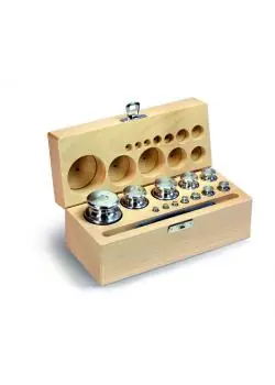 Gewichtssatz F 2 - 17 Prüfgewichte - 1 mg bis 200 g - Knopfform - Edelstahl, Aluminium, Neusilber Neu Im Sortiment