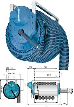 Günstig Abgas-Schlauchaufroller 865 - mit elektr. Motorantr. - Anschluss DN 160mm - ohne