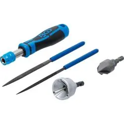 Außen- / Innen-Entgrater und Feilen-Satz - 5-teilig - maximale Drehzahl 400 U/min Angebot