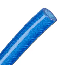 PVC-Druckschlauch - Innen- Ø 6 - 19 mm - blau-transparent - phthalatfrei - Preis per Meter und per Rolle Rabatt