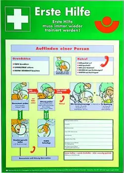 Anleitung Erste-Hilfe - Plakatform - Kunststoff Preisreduziert