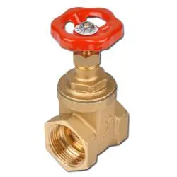 Echt Muffen-Absperrschieber - Messing - Innengewinde G 1/2" bis G 4" - DN 15 bis 100 - PN 0 bis 16