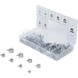 Letzte Chance Federband-Schlauchschellen-Sortiment - Ø 6,5 bis 18 mm - 80-teilig