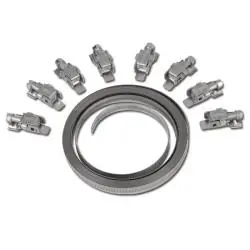 Schneckengewinde Schellen-Endlosband "EB 9" - Edelstahl 1.4301 - Länge 3 m - 8 klappbare Köpfe - Preis per Set Angebot