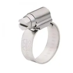 Schneckengewindeschelle ABA Original SMS - Breite 12 mm - Spannbereich-Ø 15 bis 307 mm - Edelstahl 1.4435 Echt