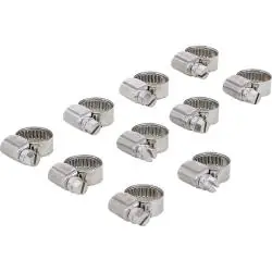 Schlauchklemmen - INOX - für Schlauch Ø 10 x 16 bis 60 x 80 mm - Schellenbreite 9 bis 12 mm - 10-teilig - Preis per Set Preiswert
