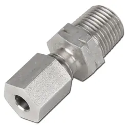 Gerade Einschraubverschraubung - Baureihe LL - Edelstahl 1.4571 - Rohr-Ø 4 bis 6 mm - AG NPT 1/8" - PN 100 Nur Heute