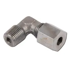 Winkel-Einschraubverschraubung - Baureihe LL - Stahl verzinkt - Rohr-Ø 4 bis 12 mm - kon. AG R 1/8" bis R 1/4" - PN 100 Preisknaller