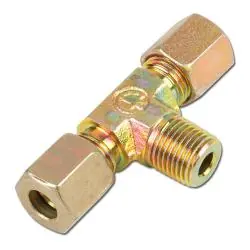 Sofort Bestellen T-Einschraubverschraubung - Baureihe LL - Stahl verzinkt - Rohr-Ø 4 bis 8 mm - kon. AG NPT 1/8" - PN 100