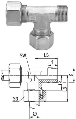 Super-Preis L-Einschraubverschraubung - Baureihe S - Edelstahl 1.4571 - Rohr-Ø 6 bis 38 mm - kon. AG NPT - PN 315 bis 630