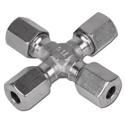 Kreuz-Schneidringverschraubung - Baureihe L - Edelstahl 1.4571 - Rohr-Ø 6 bis 42 mm - PN 160 bis 315 Neu