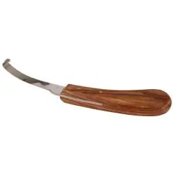 Schnäppchen Huf- und Klauenmesser - mit geformtem Holzgriff - einschneidig links oder rechts - Länge 21 cm