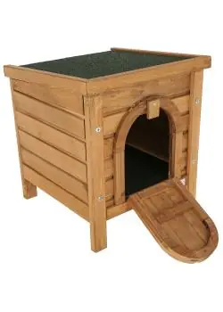 Super-Preis Kleintierhaus Outdoor - Holz - Länge 36 cm - Breite 36 cm - Höhe 40 cm