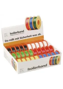 Kracherpreis Thekenaufsteller mit 30 Rollen Isolierband - VDE 0340 - 4,5 m