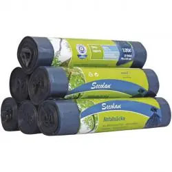 Rabatt Abfallsack - Schwerlast - Kunststoff - Farbe grau - Breite: 70 cm - Höhe: 110 cm - Stärke: 45 my - Fassungsvermögen: 120 Liter - 10 Stück