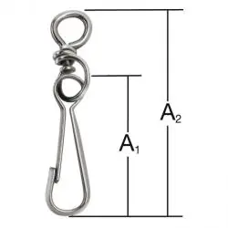 Angebot Simplex-Haken - Stahl - vernickelt - mit Wirbel - VE 10 Stück - Preis per VE