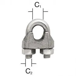 Neue Ware Seilklemme - Stahl oder Edelstahl (V2A) - Preis per VE