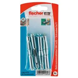 Meistverkauft Hohlraum-Metalldübel Sortiment - 4 x Hohlraum-Metalldübel - 4 x Schraube M 5 x 73 - Bohrernenn-Ø 10 mm - Dübellänge 65 mm - VE 5 Stück - Preis per VE