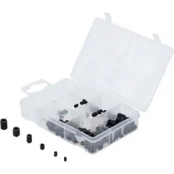 Sale Madenschrauben-Sortiment - 6 verschiedene Größen - Inhalt 91-tlg. - Material Stahl (DIN 913)
