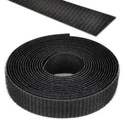 Letzte Chance Pilzband "Standard" - heavy - zum Aufnähen - Breite 12 mm - Schwarz - Länge 25 m